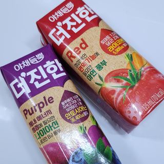 [롯데칠성] 야채듬뿍 더'진한 [롯데칠성] 야채는 이제 COLORFULL! 야채듬뿍  더 진한 레드 4개 +퍼플 4개 (총 8개) — 5점을 준 리뷰어가 2023년 6월 올린 사용 사진