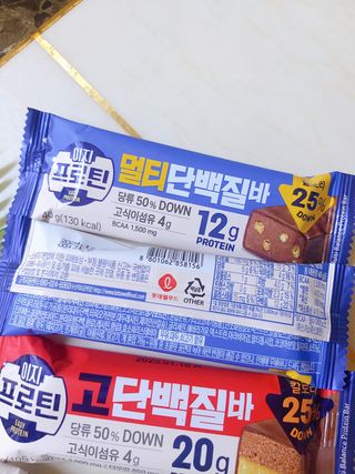 이지프로틴바 3종x각 2ea (고단백질바, 멀티단백질바, 식물성단백질바) — 4점을 준 리뷰어가 2024년 3월 올린 사용 사진