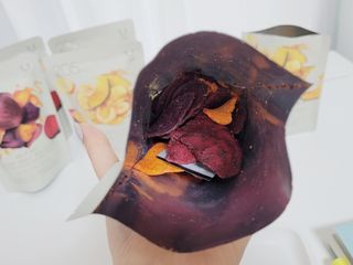 딜라이트 프로젝트 원물칩 2종 6ea(비트 믹스칩, 단호박 믹스칩) — 5점을 준 리뷰어가 2022년 4월 올린 사용 사진
