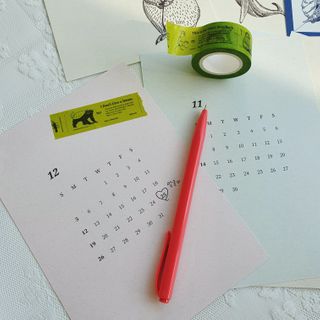 콜린스 2021 엽서 캘린더와 마스킹 테이프 3종 — 5점을 준 리뷰어가 2020년 12월 올린 사용 사진