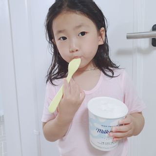 밀키파인트 더블 프로틴 우유 — 5점을 준 리뷰어가 2021년 8월 올린 사용 사진