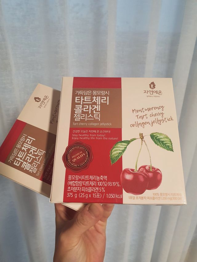 자연에온 가득담은 몽모랑시 타트체리 콜라겐 젤리스틱 리뷰 사진