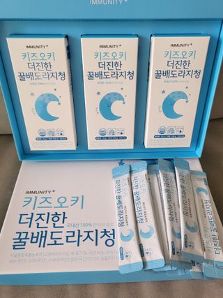 [이뮤니티플러스]우리아이 면역오키, 건강오키 _ 키즈오키 더진한꿀배도라지청 10포 1box — 5점을 준 리뷰어가 2022년 5월 올린 사용 사진