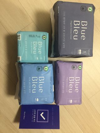 블루블루 유기농 순면 커버 생리대 — 5점을 준 리뷰어가 2021년 2월 올린 사용 사진