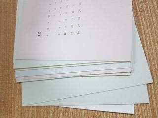 콜린스 2021 엽서 캘린더와 마스킹 테이프 3종 — 5점을 준 리뷰어가 2020년 12월 올린 사용 사진
