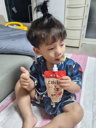[몸엔용] 우리 아이 건강간식, 달콤한 녹용곤약젤리 디어팡 4종 — 5점을 준 리뷰어가 2021년 11월 올린 사용 사진