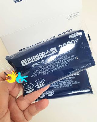 바른비타민 옵티엠에스엠2000 1박스 60포 관절 연골 복합건강기능식품 — 5점을 준 리뷰어가 2021년 6월 올린 사용 사진