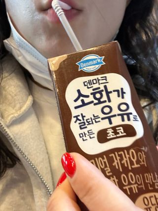 [구매평]덴마크 소화가 잘되는 우유로 만든 초코, 190ml, 24개 — 5점을 준 리뷰어가 2025년 2월 올린 사용 사진