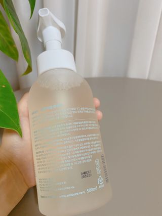 아미퓨어 [라이브] 피부장벽 강화를 위한 머랭 버블 클렌저 천연계면활성제로 온가족 사용가능 — 5점을 준 리뷰어가 2021년 7월 올린 사용 사진