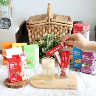 참앤들황토농원 7가지 맛! 탄산 톡톡! 스파클링! 데이앤 콤부차 7종 10포 1박스씩 ★총 7박스★ — 5점을 준 리뷰어가 2023년 1월 올린 사용 사진