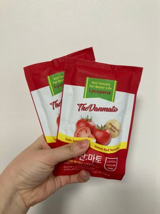 제이제이바이오 더단마토 프리미엄주스 100ml 30팩입 - 무설탕 스테비아 토마토즙 — 4.5점을 준 리뷰어가 2021년 11월 올린 사용 사진