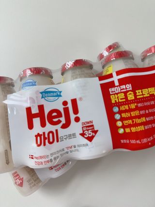 덴마크 *[구매평]하이(Hej!) 브랜드 패키지(요구르트, 그릭요거트) — 5점을 준 리뷰어가 2025년 10월 올린 사용 사진