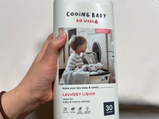 쿠잉베이비 에어워시 세탁세제,섬유유연제 1L — 5점을 준 리뷰어가 2023년 2월 올린 사용 사진