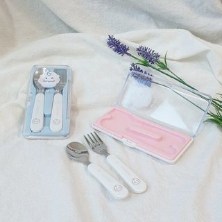 유비맘 스푼포크 케이스 세트 1+1 _컬러랜덤 발송 — 5점을 준 리뷰어가 2021년 2월 올린 사용 사진