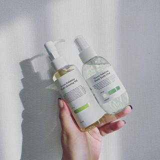 [녹산] 그린 솔루션 멀티 클렌징 오일 + 그린 솔루션 멀티 바디 미스트 — 5점을 준 리뷰어가 2022년 11월 올린 사용 사진