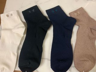 [사이즈가 있는 양말 필로이] 남/여 골지 발목 양말 4족 세트 남【S, M, L, XL】여【S, M, L】_컬러 랜덤 — 5점을 준 리뷰어가 2022년 6월 올린 사용 사진