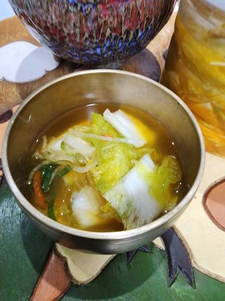 셰프애찬 단호박 백김치 1kg — 5점을 준 리뷰어가 2022년 10월 올린 사용 사진