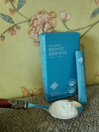 클린24시간 슬림앤유산균 1박스 (3.5g X 15포) — 5점을 준 리뷰어가 2023년 4월 올린 사용 사진