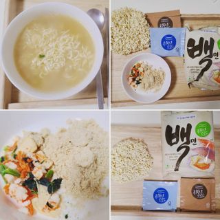 [풀무원] 자연은맛있다 정면, 백면, 홍면  세트 — 5점을 준 리뷰어가 2021년 4월 올린 사용 사진