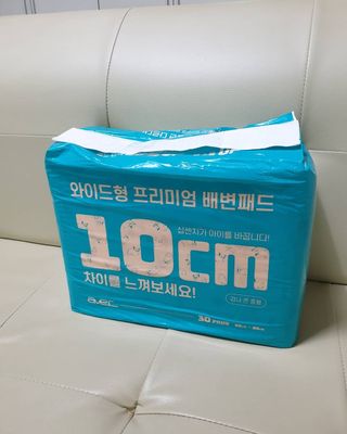 아베크 펫 와이드 프리미엄 대형 애견 강아지 배변 패드 30매 1팩 80g — 5점을 준 리뷰어가 2021년 7월 올린 사용 사진