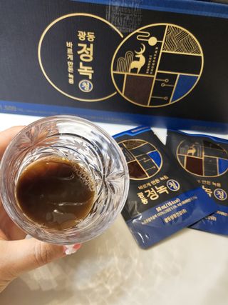 광동생활건강 [광동] 바르게 만든 녹용, 광동정녹청 30포. — 5점을 준 리뷰어가 2023년 3월 올린 사용 사진
