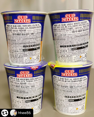 NISSIN 닛신 컵누들  4종 - 씨푸드오리지날, 씨푸드 스파이시, 씨푸드 커리, 씨푸드 XO소스 — 5점을 준 리뷰어가 2022년 3월 올린 사용 사진