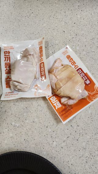 한끼통살 슬라이스 닭가슴살 — 5점을 준 리뷰어가 2023년 2월 올린 사용 사진