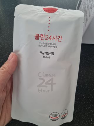 클린24시간 1BOX(5포) + 전용보틀(500ml) — 5점을 준 리뷰어가 2022년 10월 올린 사용 사진