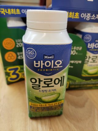 LIVE 매일바이오 알로에 드링킹 요거트 — 5점을 준 리뷰어가 2022년 4월 올린 사용 사진