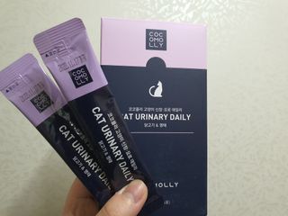 코코몰리 고양이 구강• 헤어볼 데일리 /신장• 요로 데일리 — 5점을 준 리뷰어가 2021년 1월 올린 사용 사진