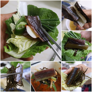 마라도푸드 포항 구룡포 햇 과메기 야채세트 마라도회식당 꽁치 — 5점을 준 리뷰어가 2024년 1월 올린 사용 사진
