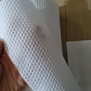 부직포나라 중금속유해물질ZERO 뜯어쓰는 주방 일회용수세미 60매 2매 — 3.5점을 준 리뷰어가 2022년 9월 올린 사용 사진