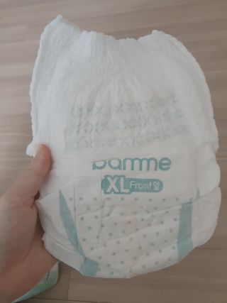 오브맘 밤 프리미엄 아기 기저귀 팬티형 밴드형 — 5점을 준 리뷰어가 2021년 1월 올린 사용 사진