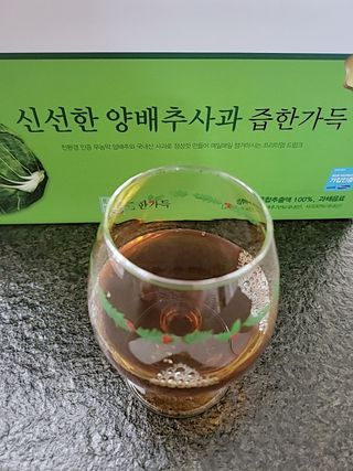 즙한가득 양배추사과즙/석류즙 30포, 선물박스 택1 — 5점을 준 리뷰어가 2022년 1월 올린 사용 사진