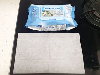 햅스 세균없는 주방 대형 2팩, HAPS sanitizer wipe — 5점을 준 리뷰어가 2022년 2월 올린 사용 사진