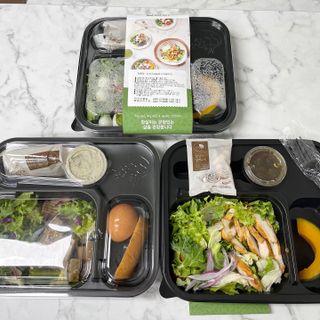 참살이도시락 작심삼일 샐러드도시락 3개 맛보기 새벽배송 또는 택배배송 — 5점을 준 리뷰어가 2021년 8월 올린 사용 사진