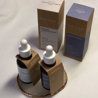 마리엔메이 히알루로닉스 세럼 ,나이아신아마이드 모과 세럼, 마린콜라겐 세럼, 청귤 흰목이버섯 추출물 세럼 — 4.5점을 준 리뷰어가 2021년 10월 올린 사용 사진