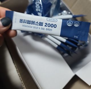 바른비타민 옵티엠에스엠2000 1박스 60포 관절 연골 복합건강기능식품 — 5점을 준 리뷰어가 2021년 6월 올린 사용 사진