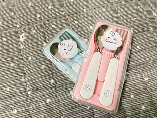 유비맘 스푼포크 케이스 세트 1+1 _컬러랜덤 발송 — 5점을 준 리뷰어가 2021년 1월 올린 사용 사진