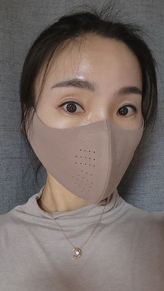 [AVAVE] 어베이브 페이스히트 스포츠 골프 방한 페이스 마스크 — 4.5점을 준 리뷰어가 2024년 1월 올린 사용 사진