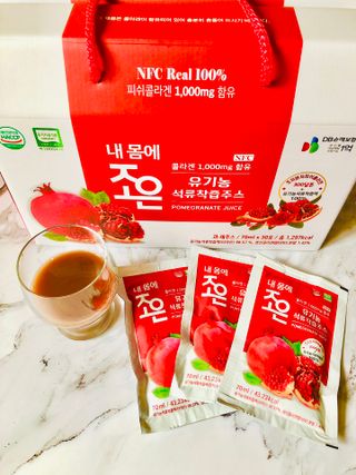 농업회사법인조은 유기농 석류 NFC 착즙주스 70ml 30포 — 5점을 준 리뷰어가 2021년 10월 올린 사용 사진