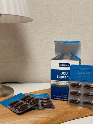 뉴트리션팩토리 비타프렙 오큐슈프림 루테인 오메가3 1050mg — 5점을 준 리뷰어가 2021년 7월 올린 사용 사진