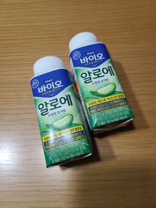 LIVE 매일바이오 알로에 드링킹 요거트 — 5점을 준 리뷰어가 2022년 4월 올린 사용 사진