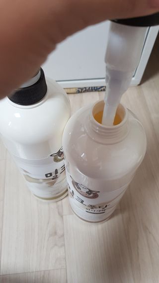 [과일나라] 대용량 밀크퐁당 바디로션+바디워시 2종 — 5점을 준 리뷰어가 2021년 10월 올린 사용 사진