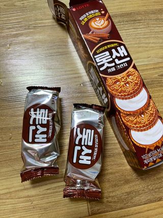 롯데제과 롯샌 카페크런치 — 5점을 준 리뷰어가 2021년 10월 올린 사용 사진