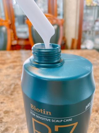 [포레스트스토리] B7 안티 헤어로스 샴푸1,000ml + 헤어팩 1,000ml — 4점을 준 리뷰어가 2021년 4월 올린 사용 사진