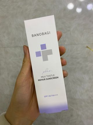바노바기 코스메틱 바노바기 밀크씨슬 리페어 시카 선스크린 플러스 50ml — 4점을 준 리뷰어가 2023년 3월 올린 사용 사진
