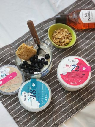 요그앤오트 그릭요거트 3종(그릭요거트24 150g + 그릭요거트48 150g + 그릭요거트72 320g) — 5점을 준 리뷰어가 2022년 7월 올린 사용 사진