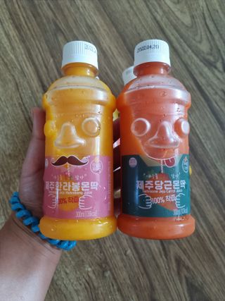 탐라원 제주의 맛, 몬딱주스 4종세트 - 한라봉몬딱주스, 천혜향몬딱주스, 청귤에이드, 당근몬딱주스 — 5점을 준 리뷰어가 2021년 7월 올린 사용 사진
