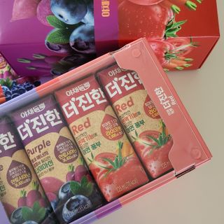 [롯데칠성] 야채듬뿍 더'진한 [롯데칠성] 야채는 이제 COLORFULL! 야채듬뿍  더 진한 레드 4개 +퍼플 4개 (총 8개) — 5점을 준 리뷰어가 2023년 6월 올린 사용 사진